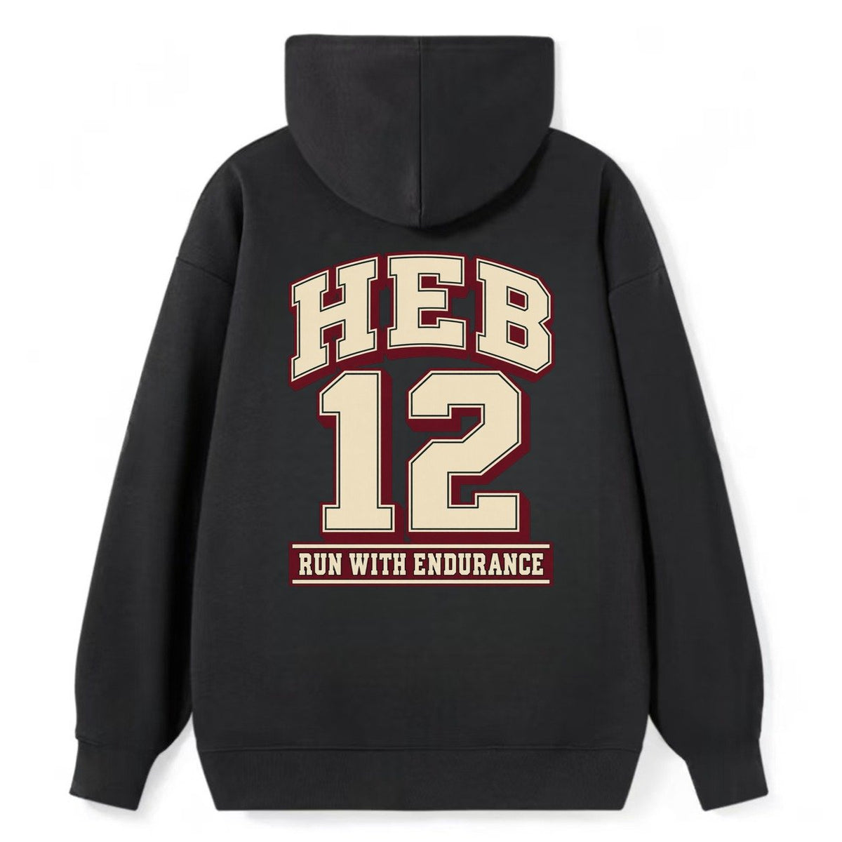 Hebrews 12 Varsity Chapel Varsity Classic Pullover Hoodie – Black