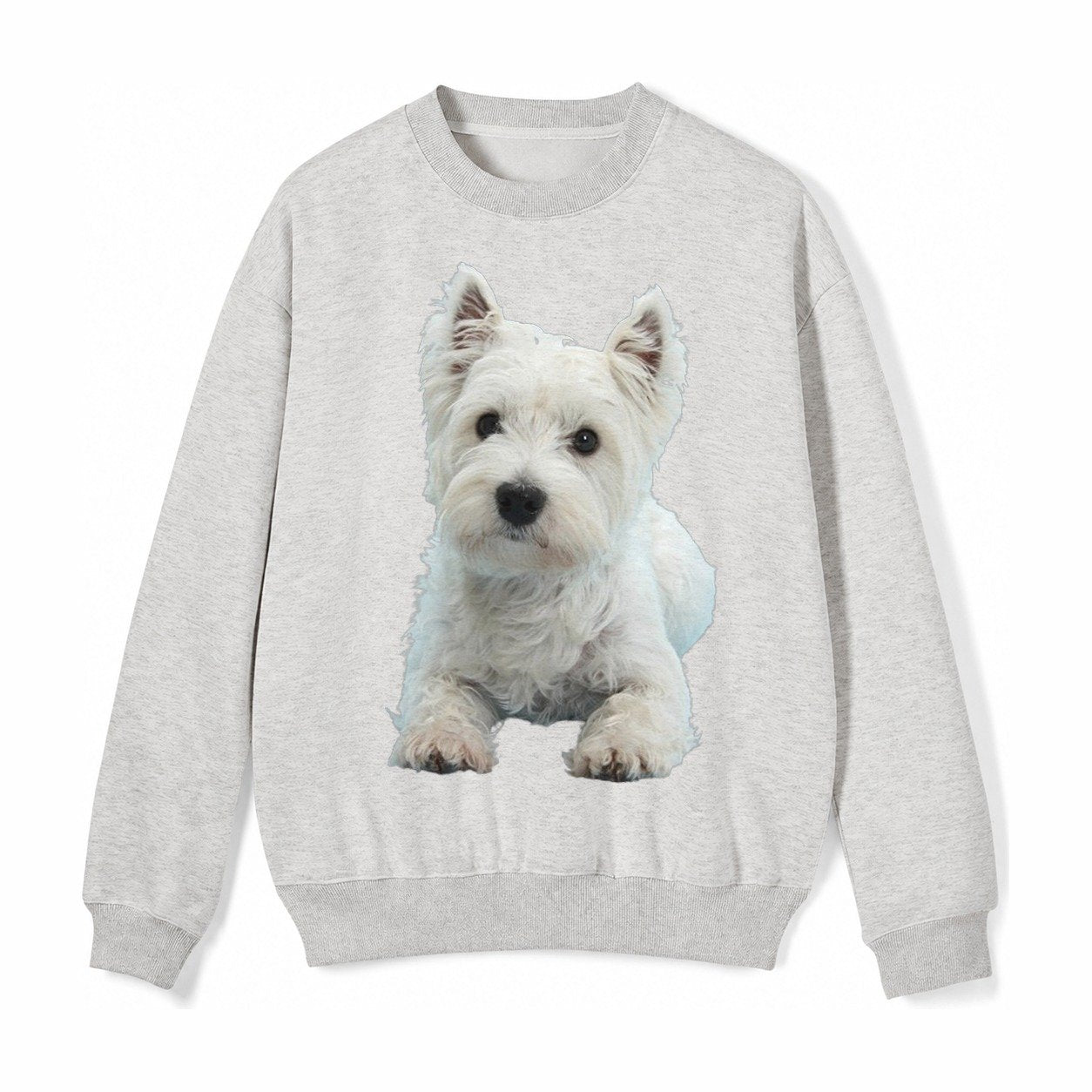 West Highland White Terrier Fleece Sweatshirt – Light Gray