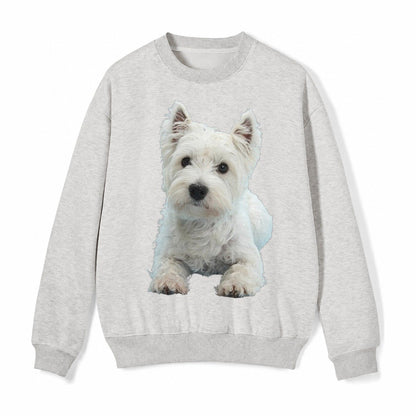 West Highland White Terrier Fleece Sweatshirt – Light Gray