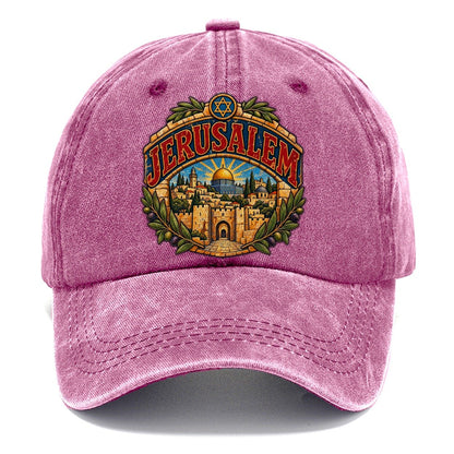Holy City Arch Lettering Jerusalem Classic Cap – Dusty Rose