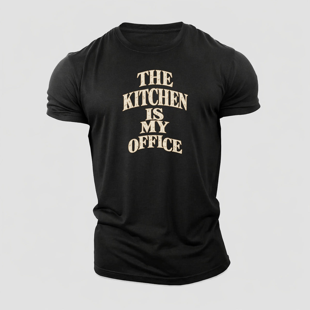 The Kitchen Is My Office Quiet Statements Cotton T-Shirt – Black