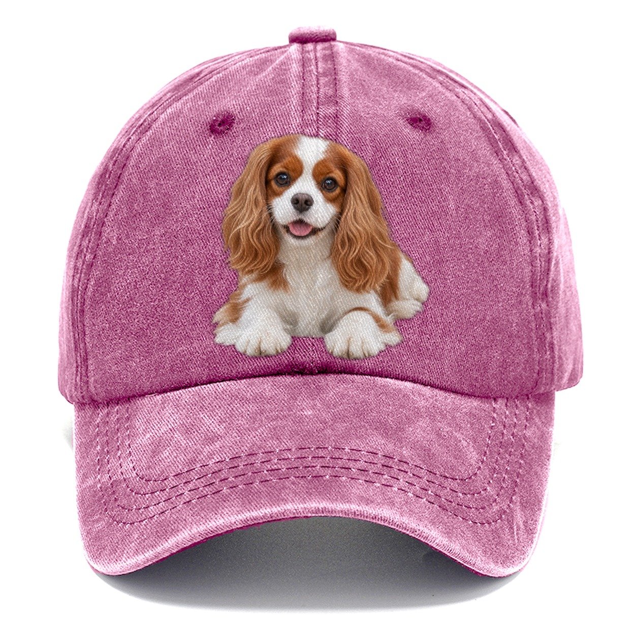 Cavalier King Charles Spaniel Lying Down Top Breeds Classic Cap – Dusty Rose