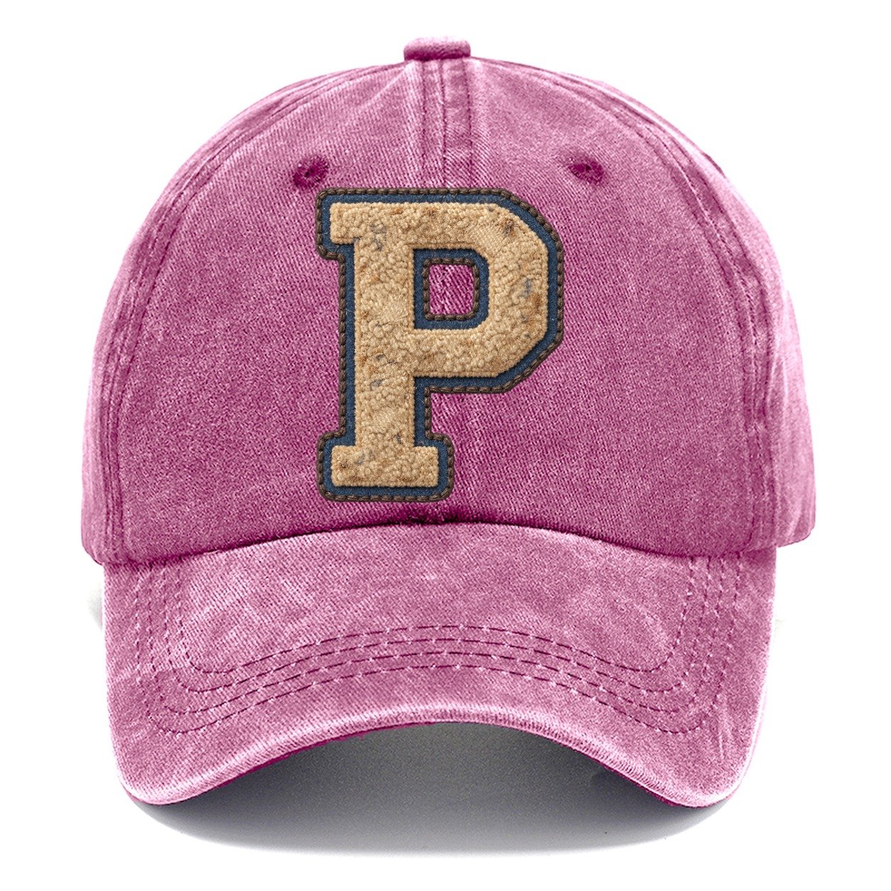 Varsity Chenille P Monogram Classic Cap – Dusty Rose