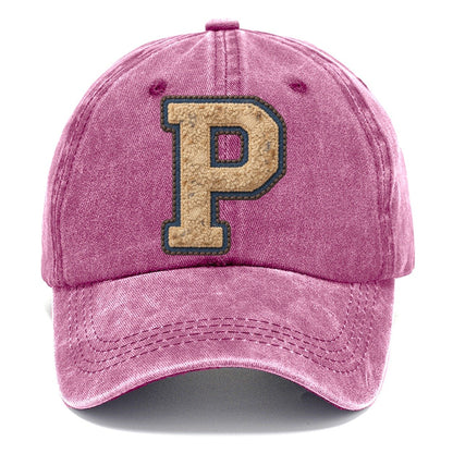Varsity Chenille P Monogram Classic Cap – Dusty Rose