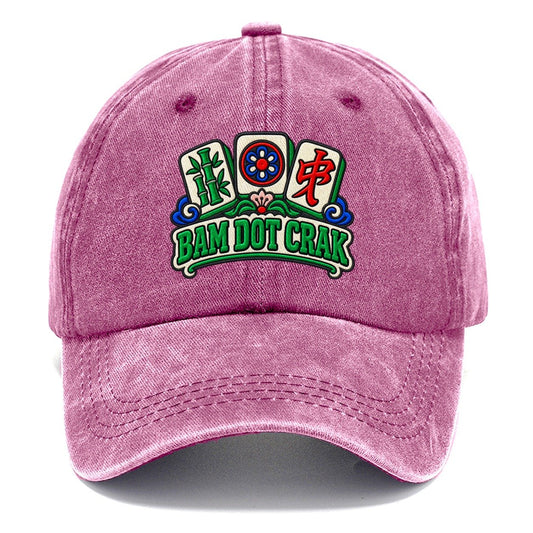 Bam Dot Crak Mahjong Game Night Classic Cap – Dusty Rose