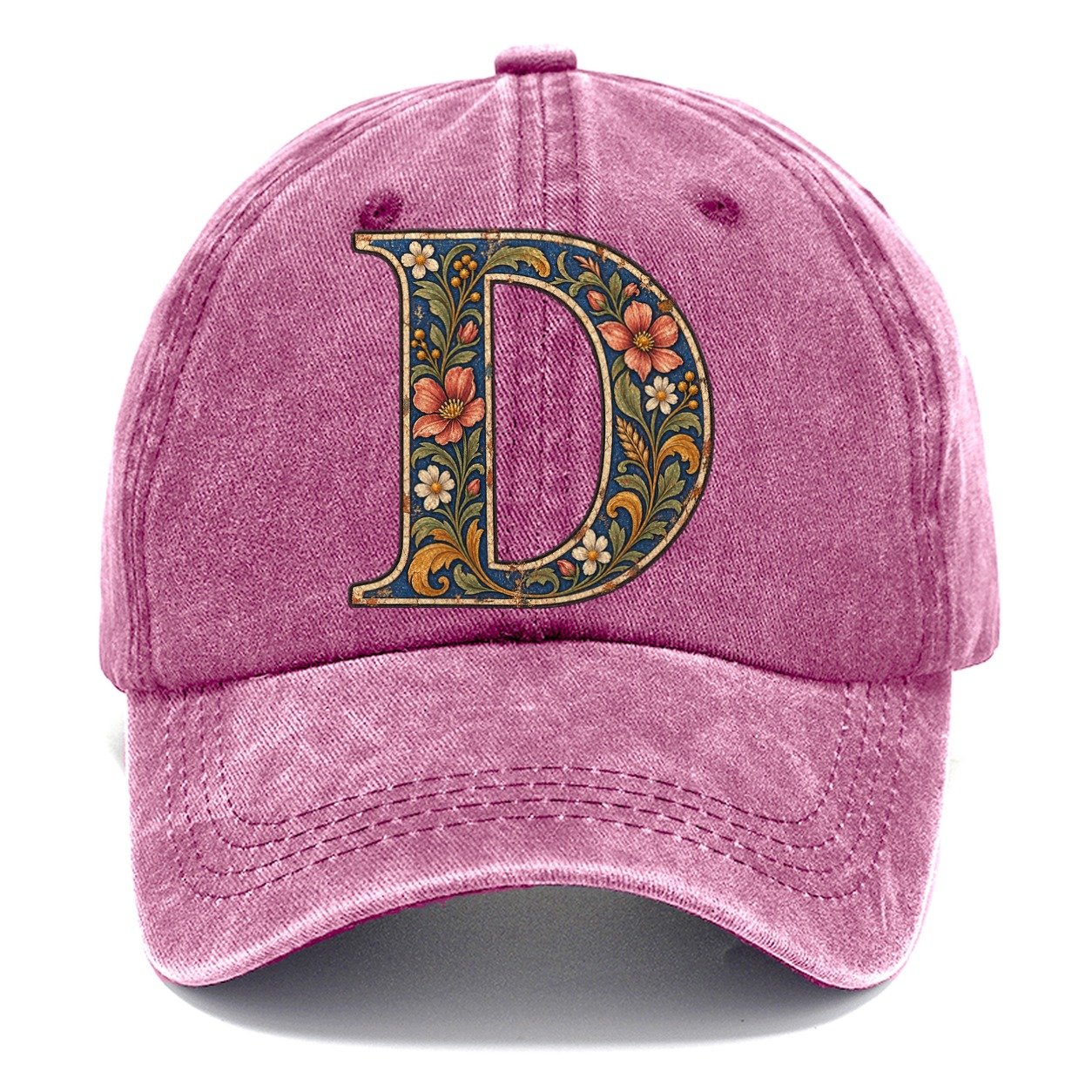 Wildflower D Monogram Classic Cap – Dusty Rose