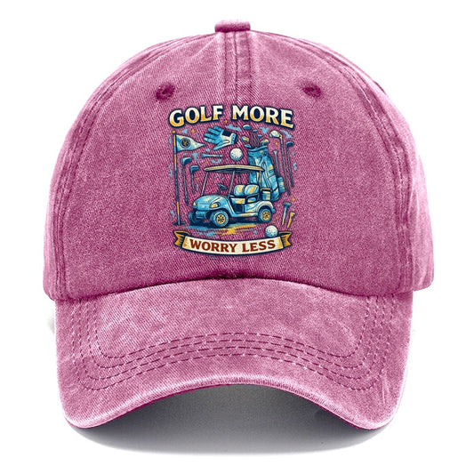 Golf More Worry Less Classic Cap – Dusty Rose