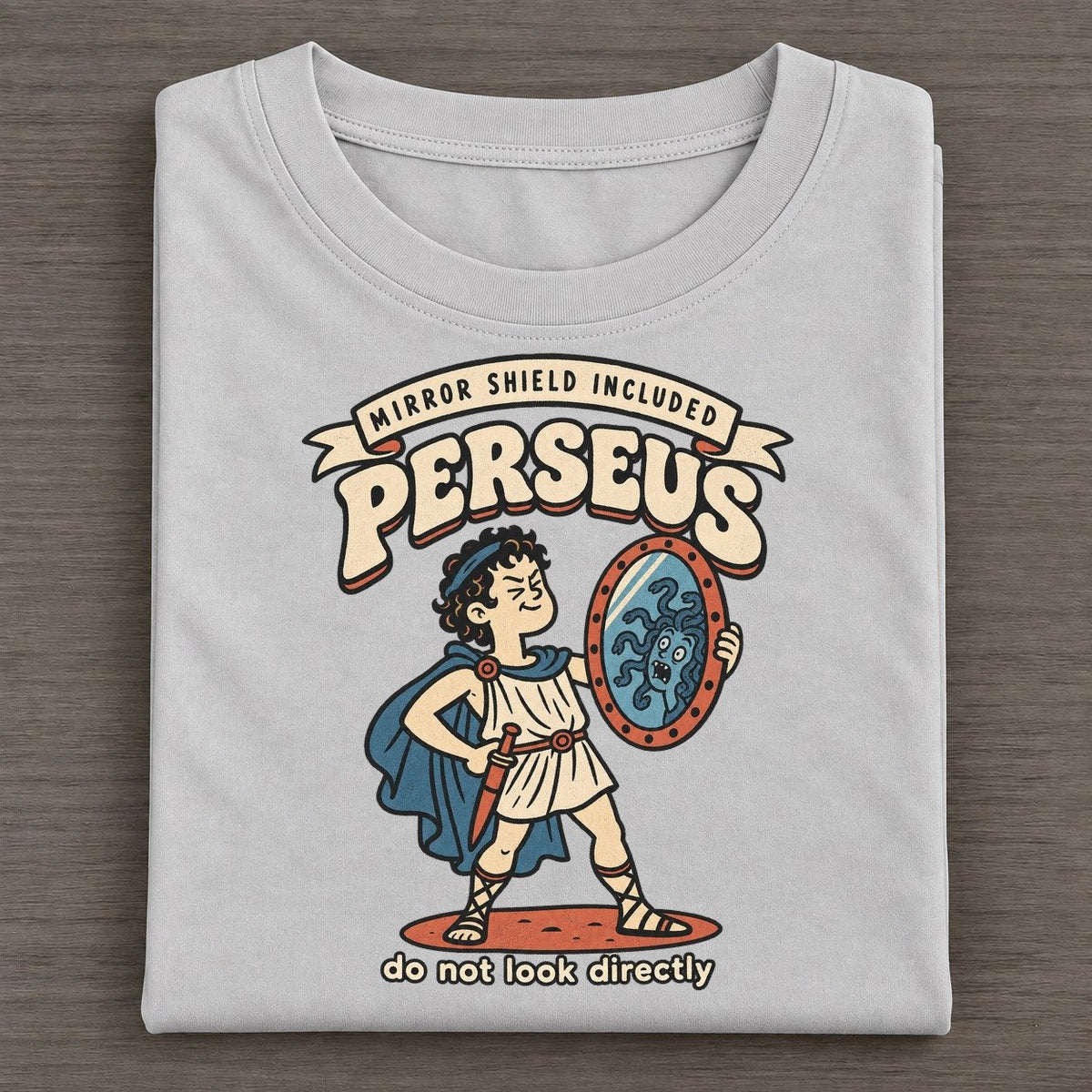 Perseus Olympus Gift Shop Classic T-shirt – Grey