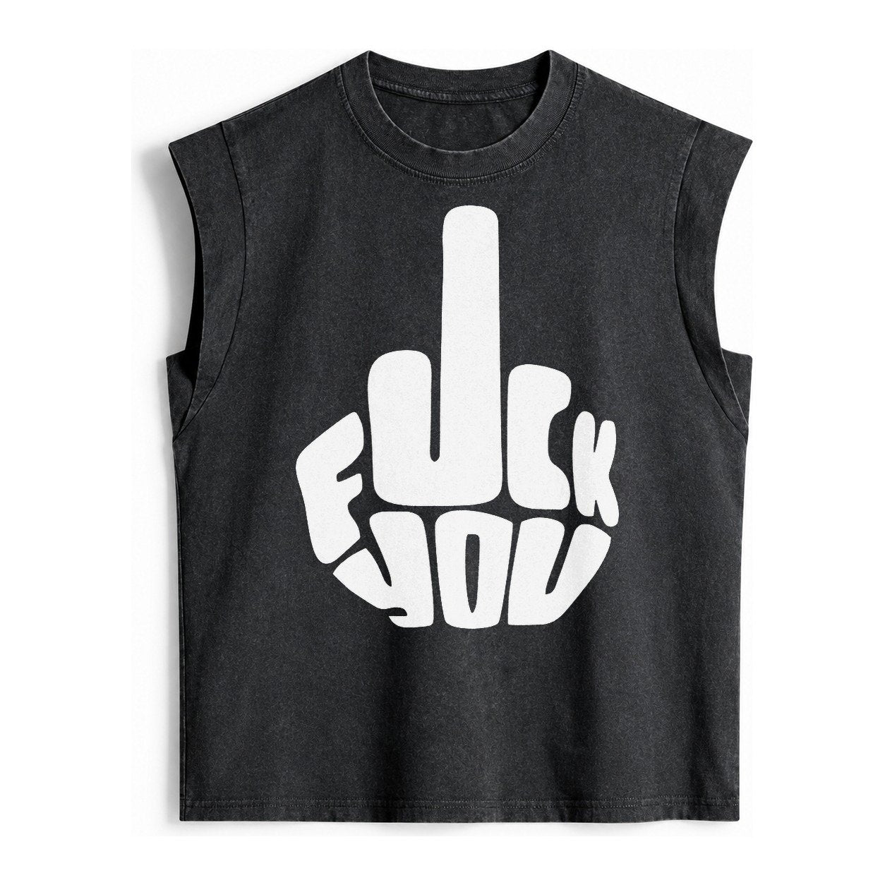 Fuck You Vintage Washed Tank – Black