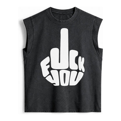 Fuck You Vintage Washed Tank – Black