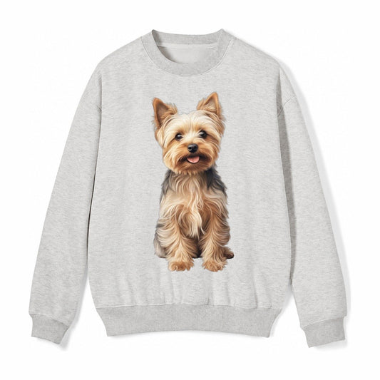 Yorkshire Terrier Dog Fleece Sweatshirt – Light Gray