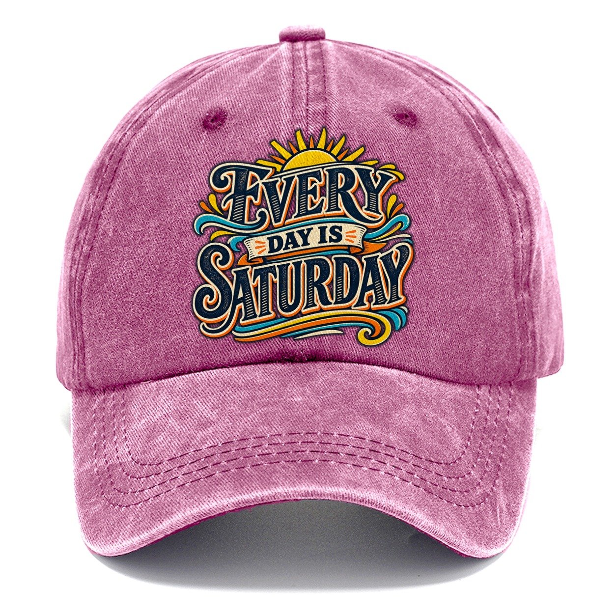Every Day Is Saturday Retired Living Classic Cap – Dusty Rose