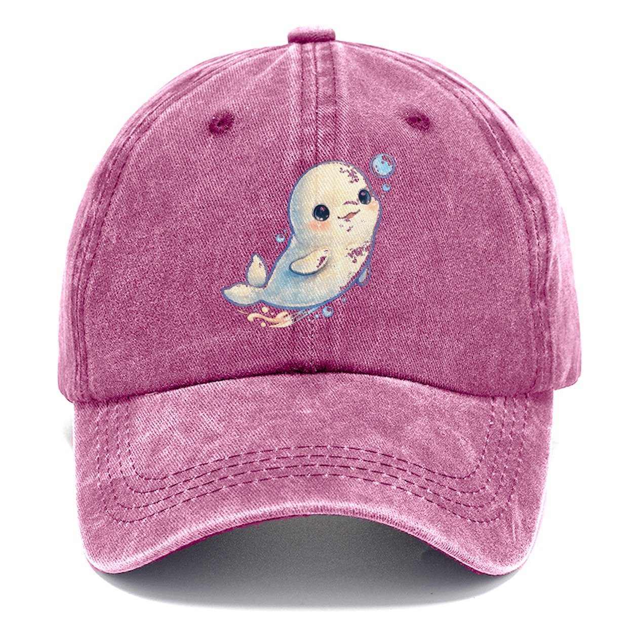 Beluga Whale Bubble Rise Sea Sprite Classic Cap – Dusty Rose