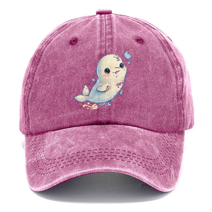 Beluga Whale Bubble Rise Sea Sprite Classic Cap – Dusty Rose