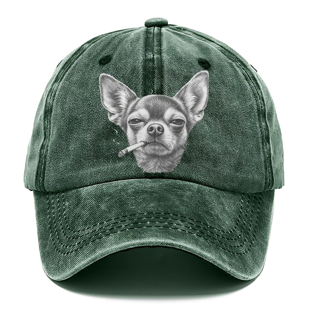 Chihuahua A Lit Cigarette Smoking Dogs Smoking Dogs Portraits Classic Cap – Forest Mist