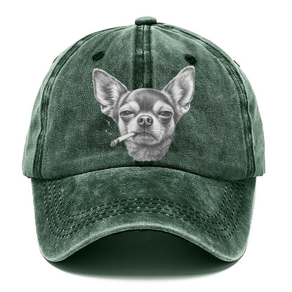 Chihuahua A Lit Cigarette Smoking Dogs Smoking Dogs Portraits Classic Cap – Forest Mist