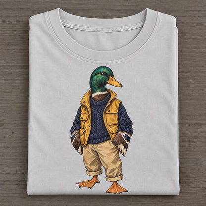 Mallard Duck Wardrobe Portrait Wild Wardrobe Portraits Classic T-shirt – Grey