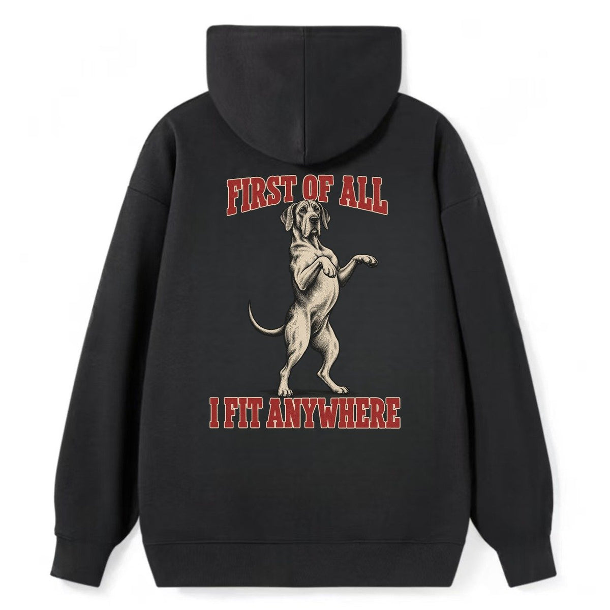 Great Dane Dog Declarations Classic Pullover Hoodie – Black