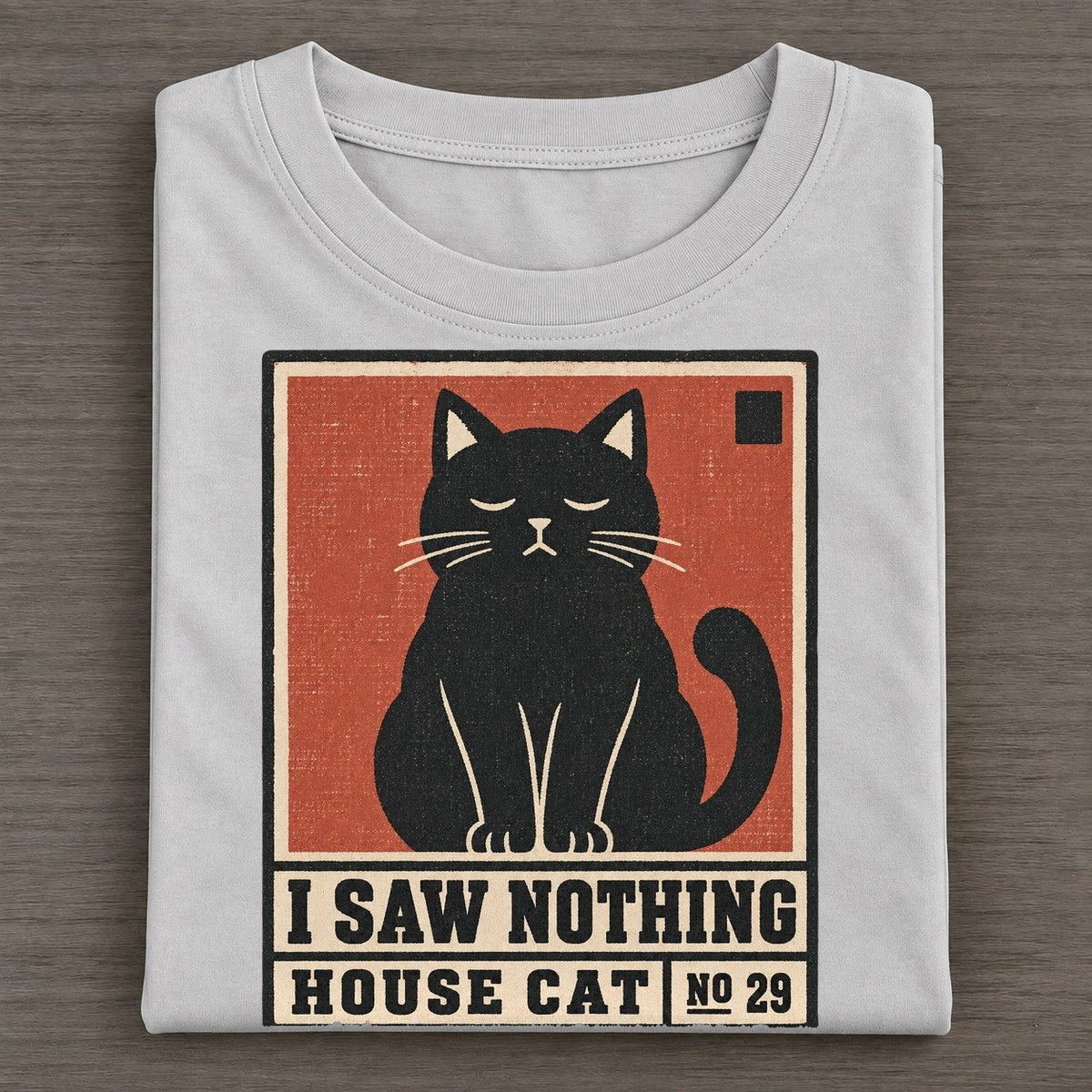 I Saw Nothing Neko Says No Classic T-shirt – Grey
