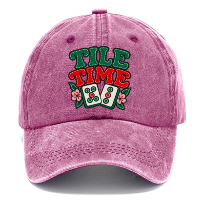 Tile Time Mahjong Game Night Classic Cap – Dusty Rose