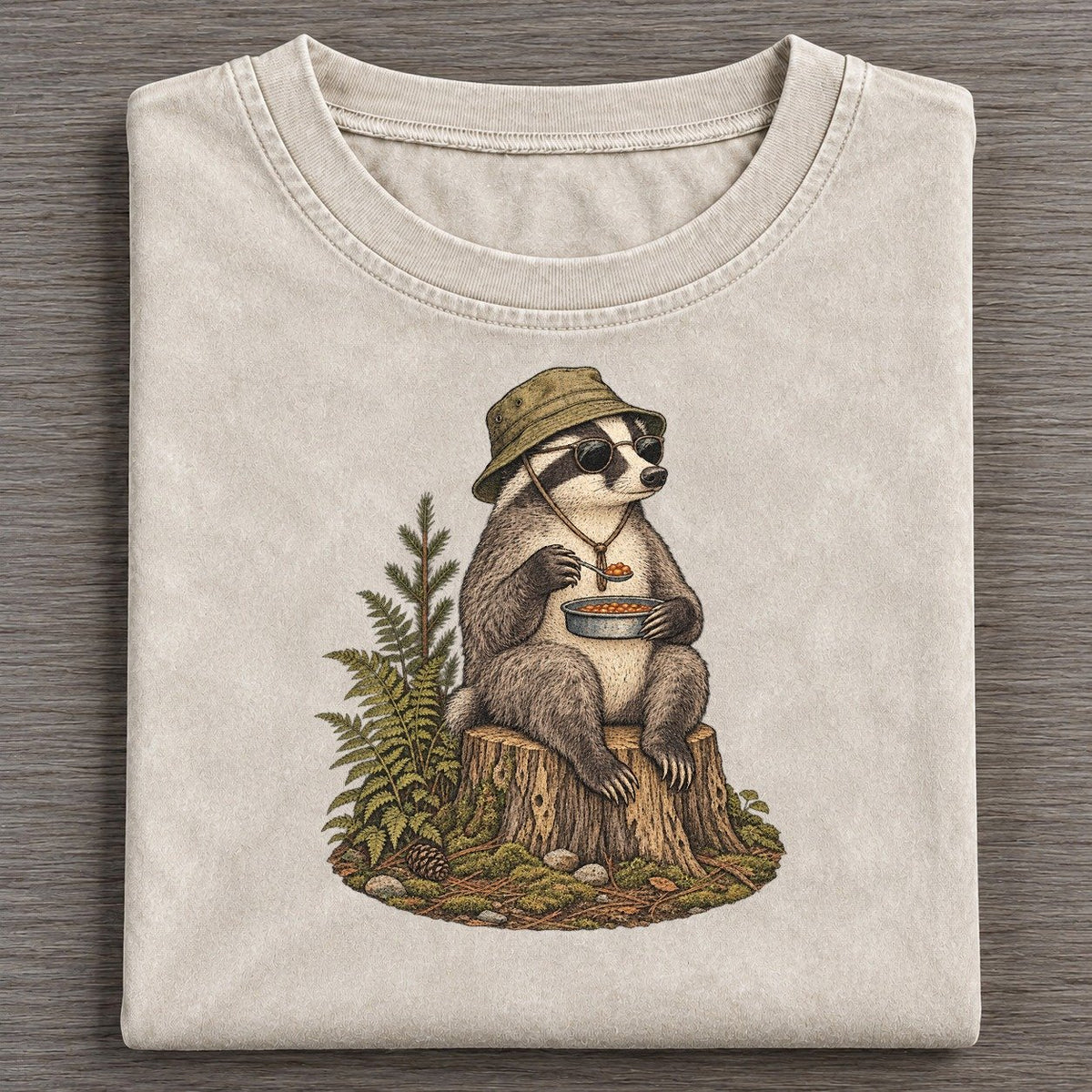 Badger Camp Chef Slow Camp Club Vintage T-shirt – Off White