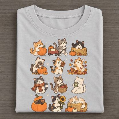 Pumpkin Patch Cat Club Classic T-shirt – Grey