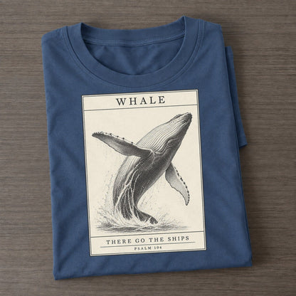 Whale Specimen Plate Creature Canticle Classic T-shirt – Twilight Navy