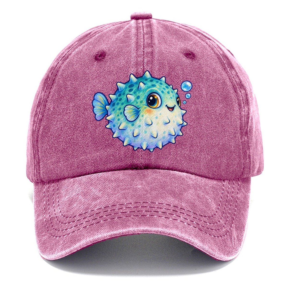 Pufferfish Side Puff Sea Sprite Classic Cap – Dusty Rose