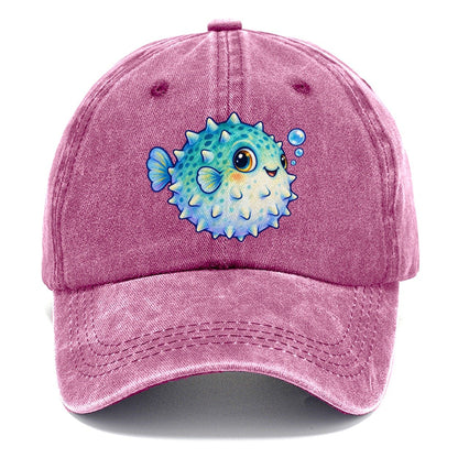 Pufferfish Side Puff Sea Sprite Classic Cap – Dusty Rose