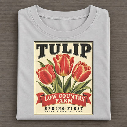 Tulip Orchard Crate Classic T-shirt – Grey