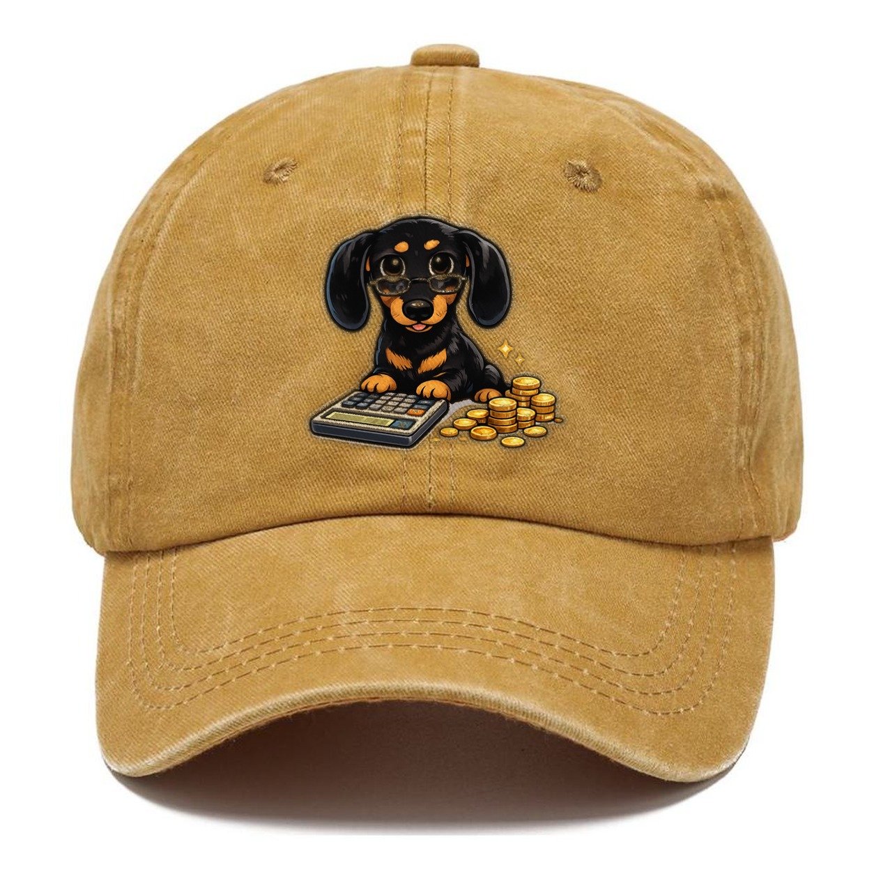Dachshund Accountant Calculator Classic Cap – Golden Harvest