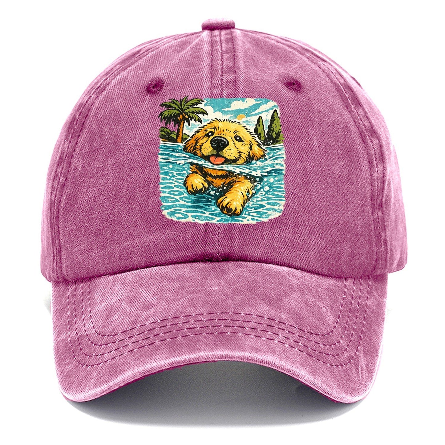 Golden Retriever Pool Pup Classic Cap – Dusty Rose