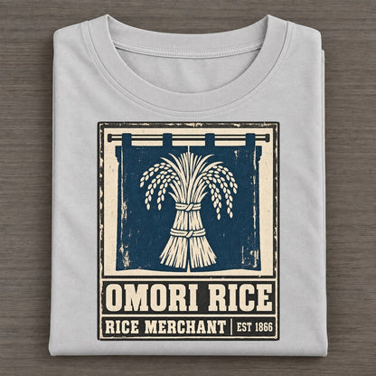 Omori Rice Merchants Noren Trade Co Classic T-shirt – Grey