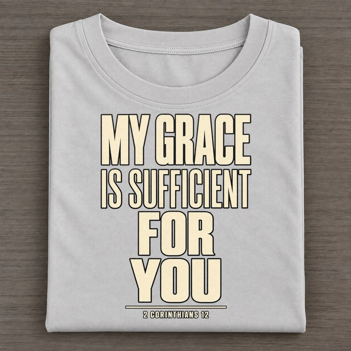 My Grace Is Sufficient Plain Gospel Classic T-shirt – Grey