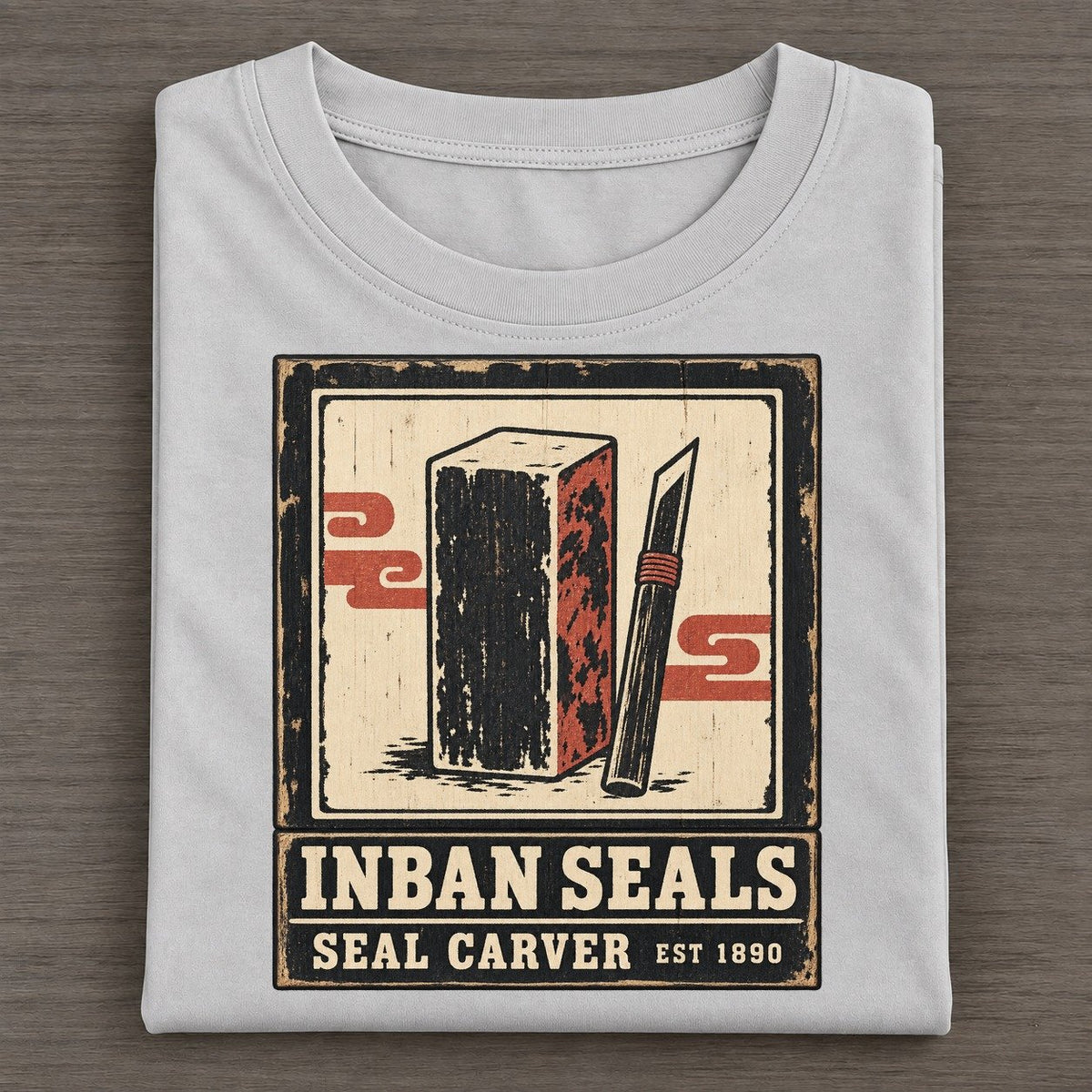 Inban Seal Carvers Noren Trade Co Classic T-shirt – Grey