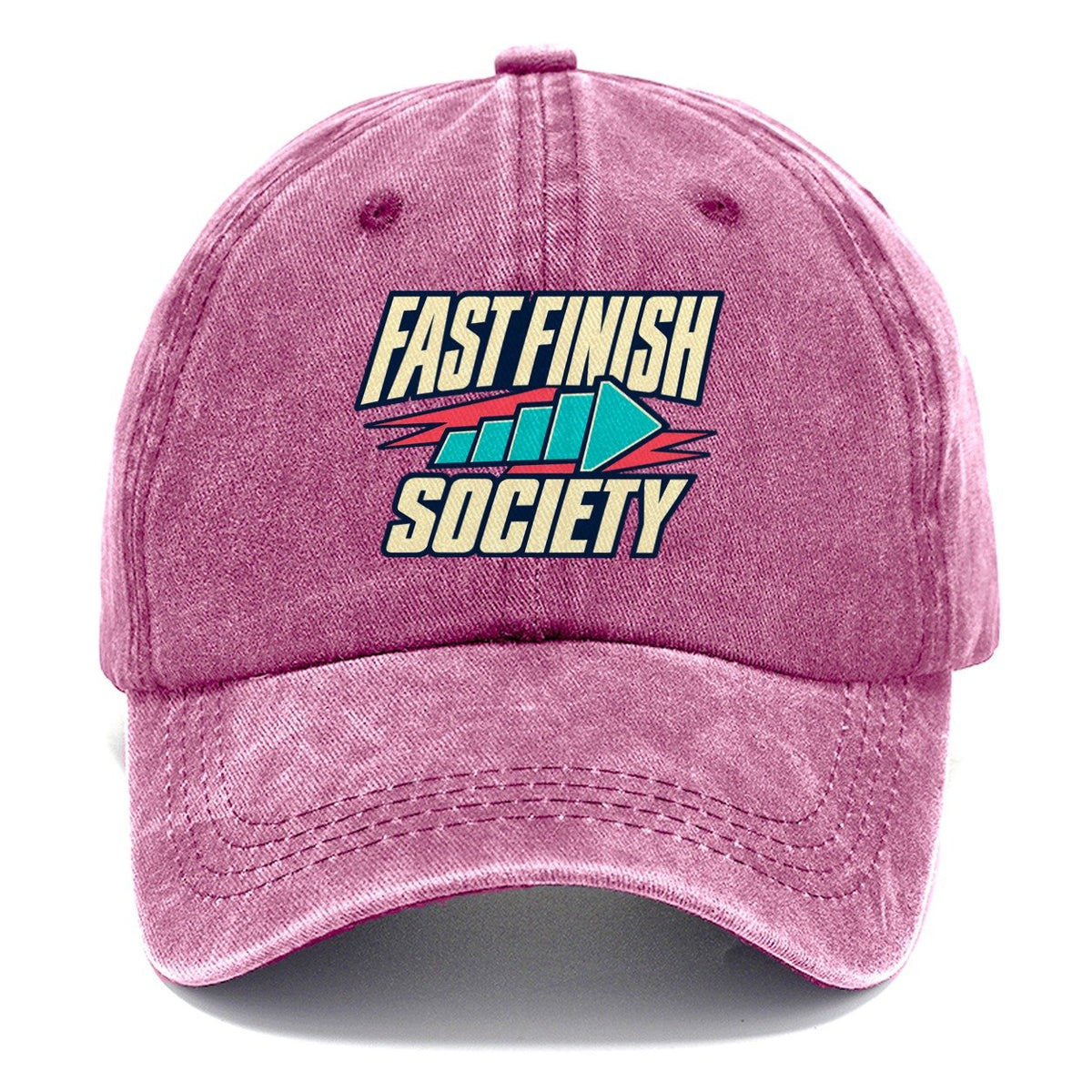 Fast Finish Society 90S Running Clubs Classic Cap – Dusty Rose