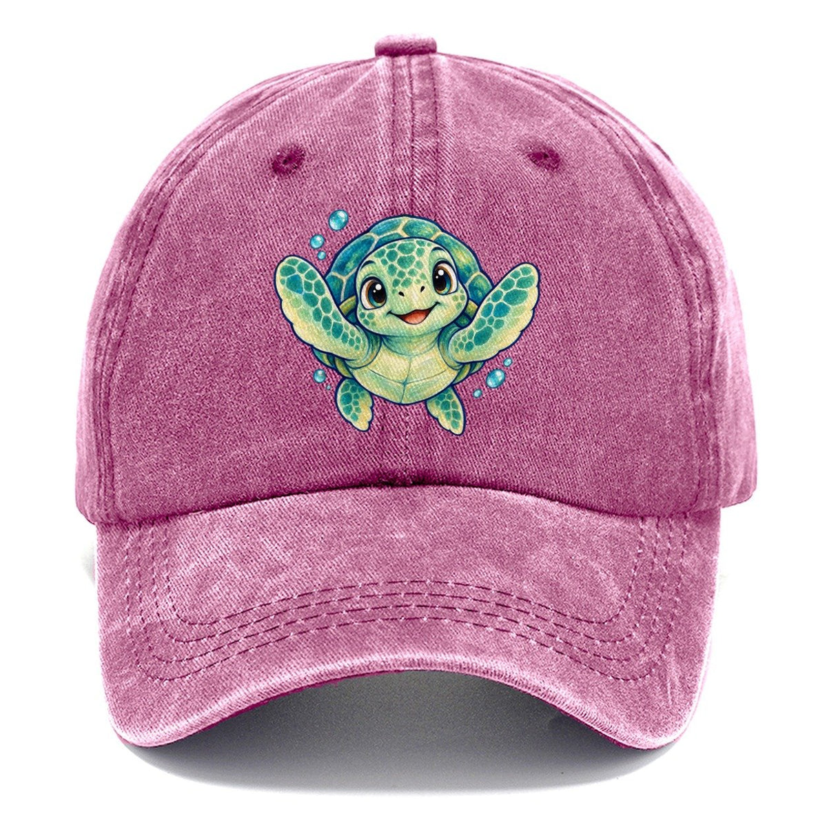 Sea Turtle Front Paddle Sea Sprite Classic Cap – Dusty Rose