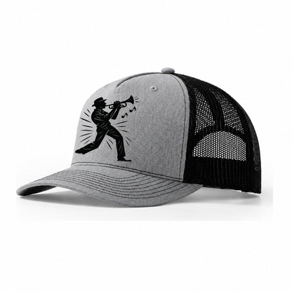 New Orleans Jazz Musician Street Corner Trucker Hat – Sport Grey-Black