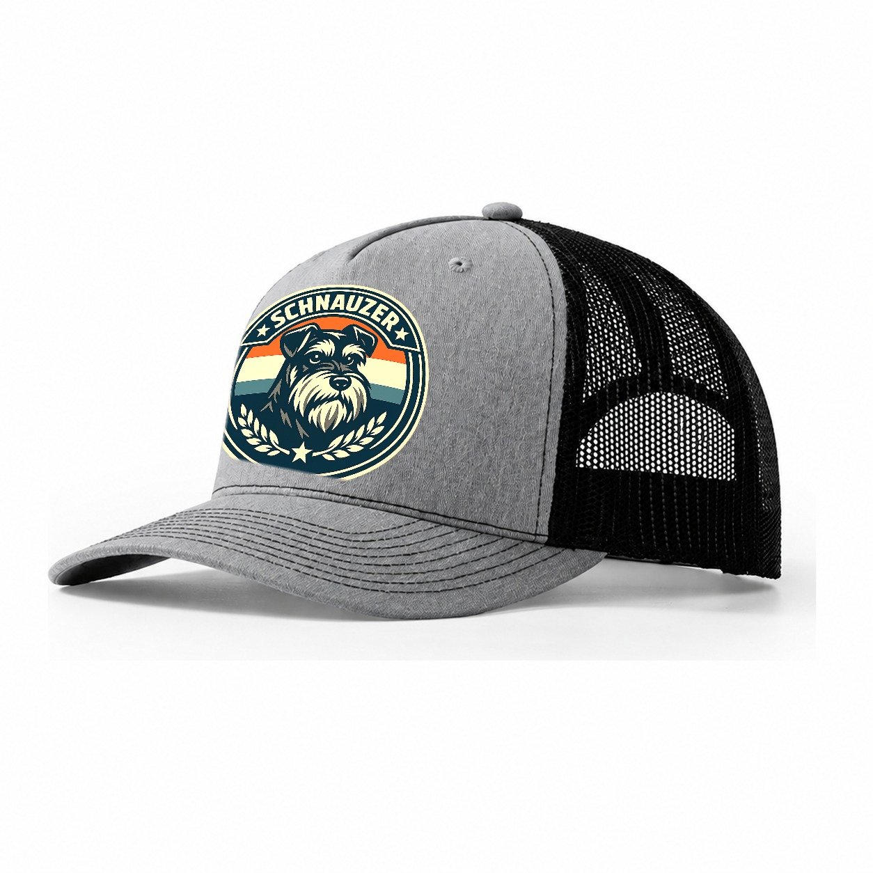 Noble Schnauzer Emblem 00e2f7ecb7d9 1770539386634 Trucker Hat – Sport Grey-Black