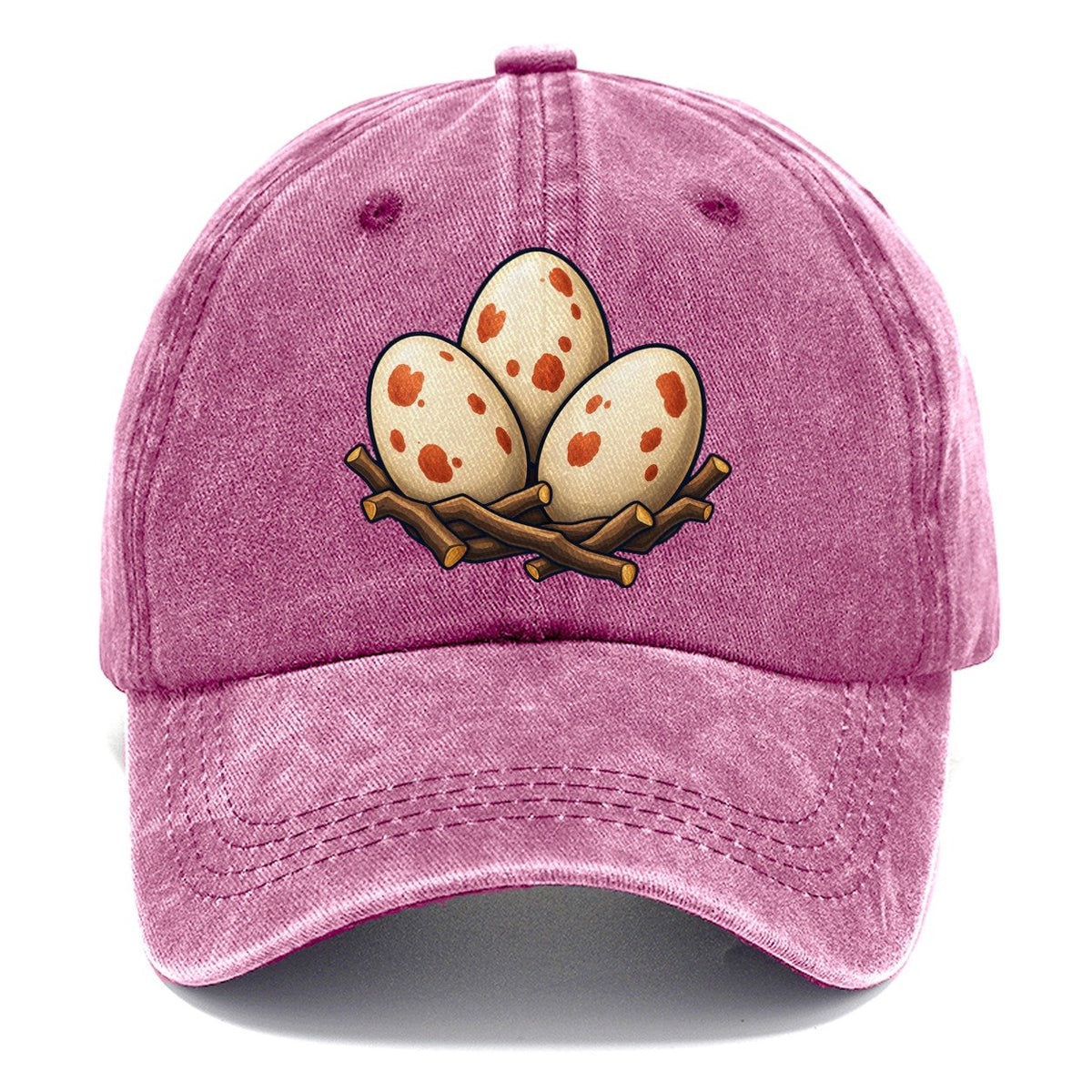 Nest Of Three Eggs Birdwatching Classic Cap – Dusty Rose