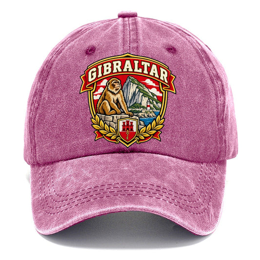 Gibraltar Retro Badge Country Logos Classic Cap – Dusty Rose