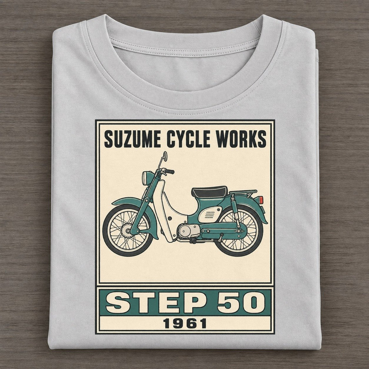 Suzume Step 50 Showa Speed Plates Classic T-shirt – Grey