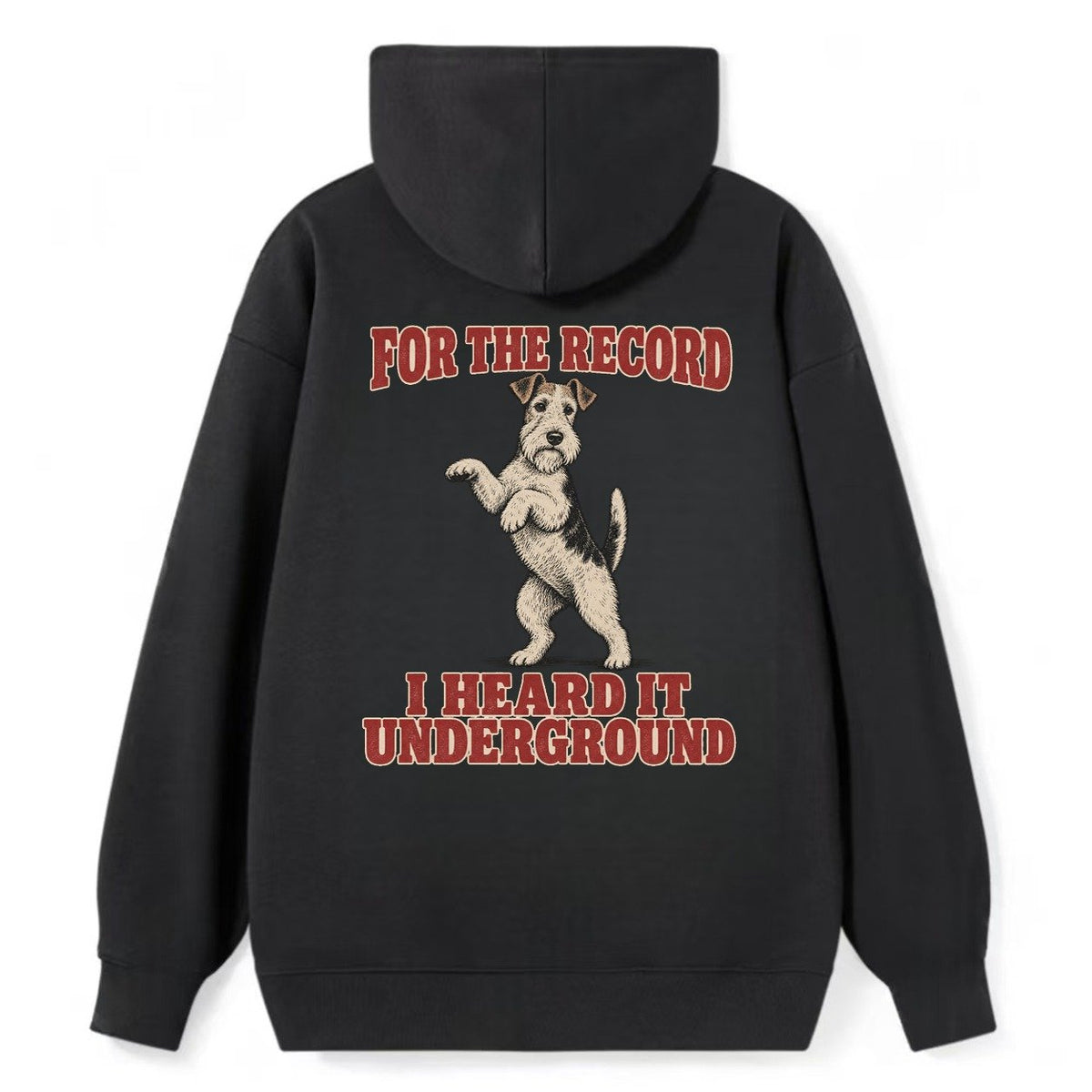 Wire Fox Terrier Dog Declarations Classic Pullover Hoodie – Black