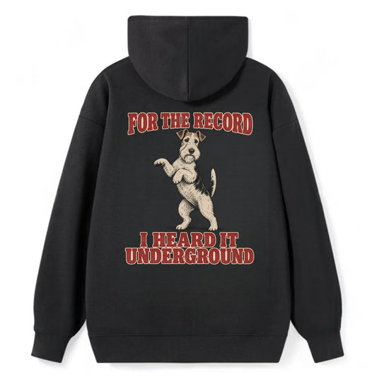 Wire Fox Terrier Dog Declarations Classic Pullover Hoodie – Black