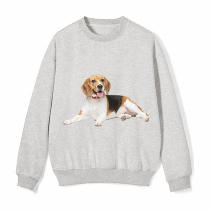 Beagle Fleece Sweatshirt – Light Gray