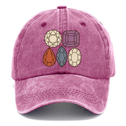 Gem Cut Silhouette Set Rocks And Minerals Classic Cap – Dusty Rose