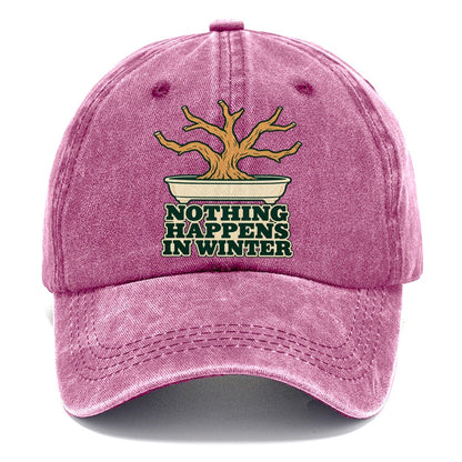 Nothing Happens In Winter Bonsai Classic Cap – Dusty Rose
