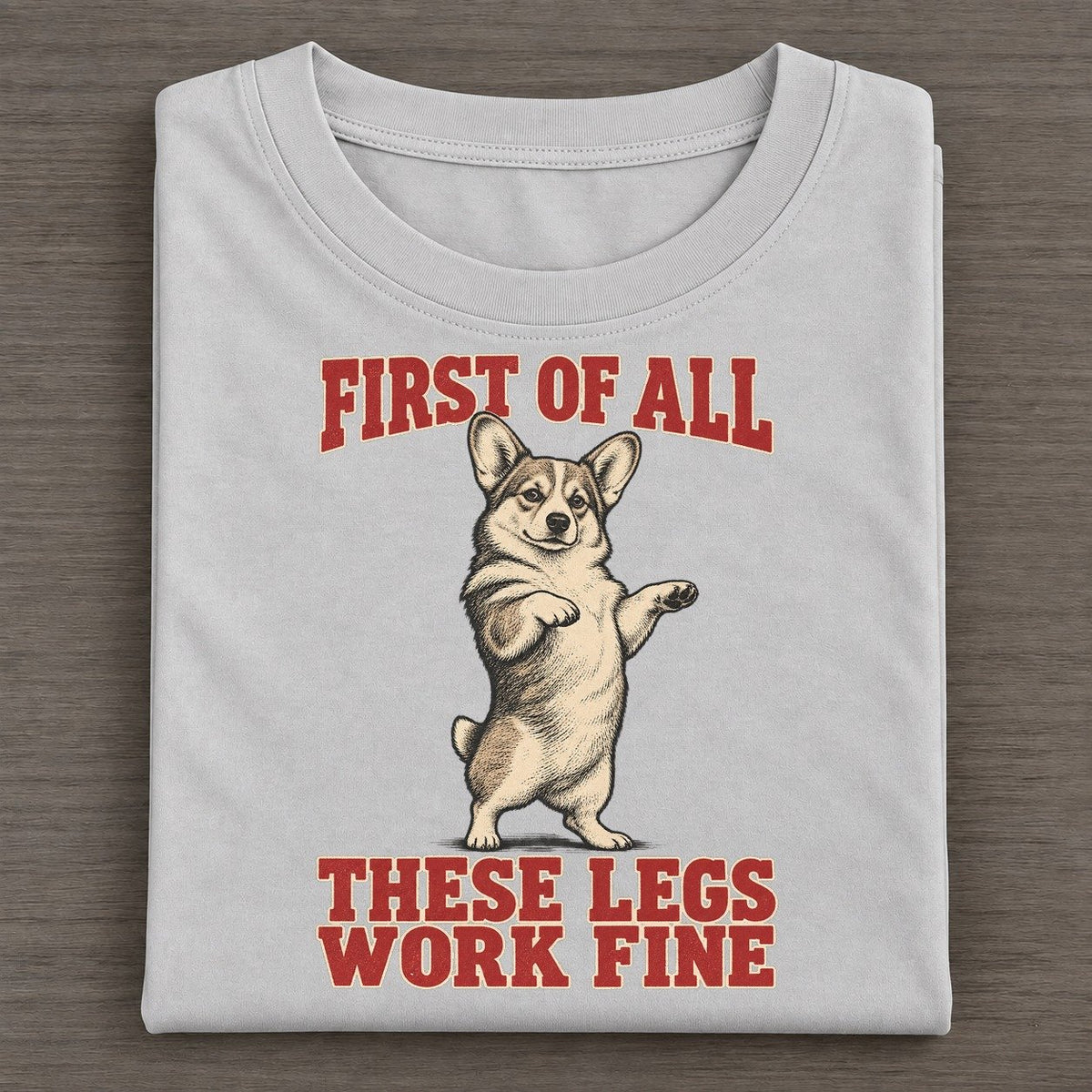 Pembroke Welsh Corgi Dog Declarations Classic T-shirt – Grey