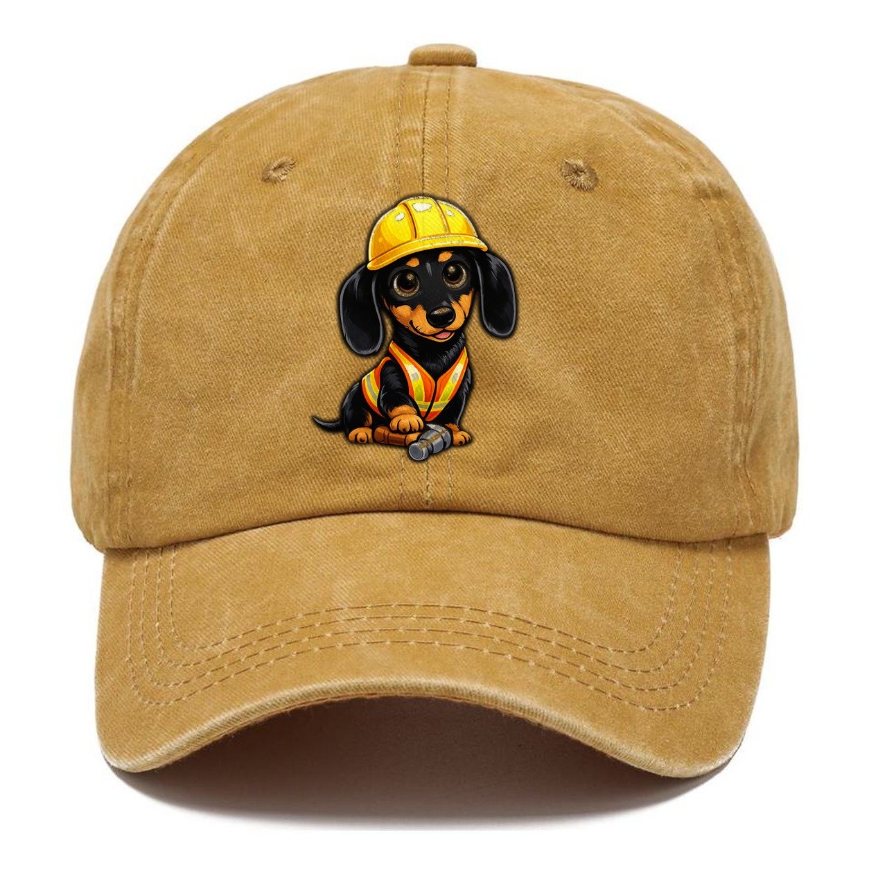 Dachshund Construction Worker Classic Cap – Golden Harvest