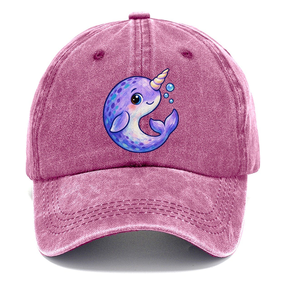 Narwhal Crescent Curl Sea Sprite Classic Cap – Dusty Rose